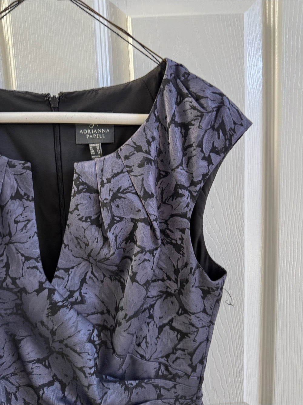 Adrianna Papell Navy Floral Dress - Picture 12 of 16